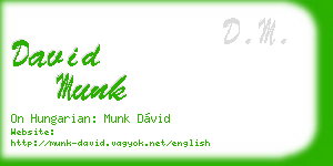david munk business card